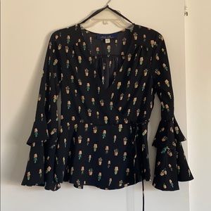 Francesca’s Black Cactus Blouse